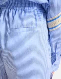 Pinstripe Strass Short Lichtblauw