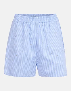 Pinstripe Strass Short Lichtblauw