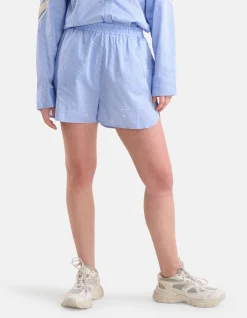 Pinstripe Strass Short Lichtblauw