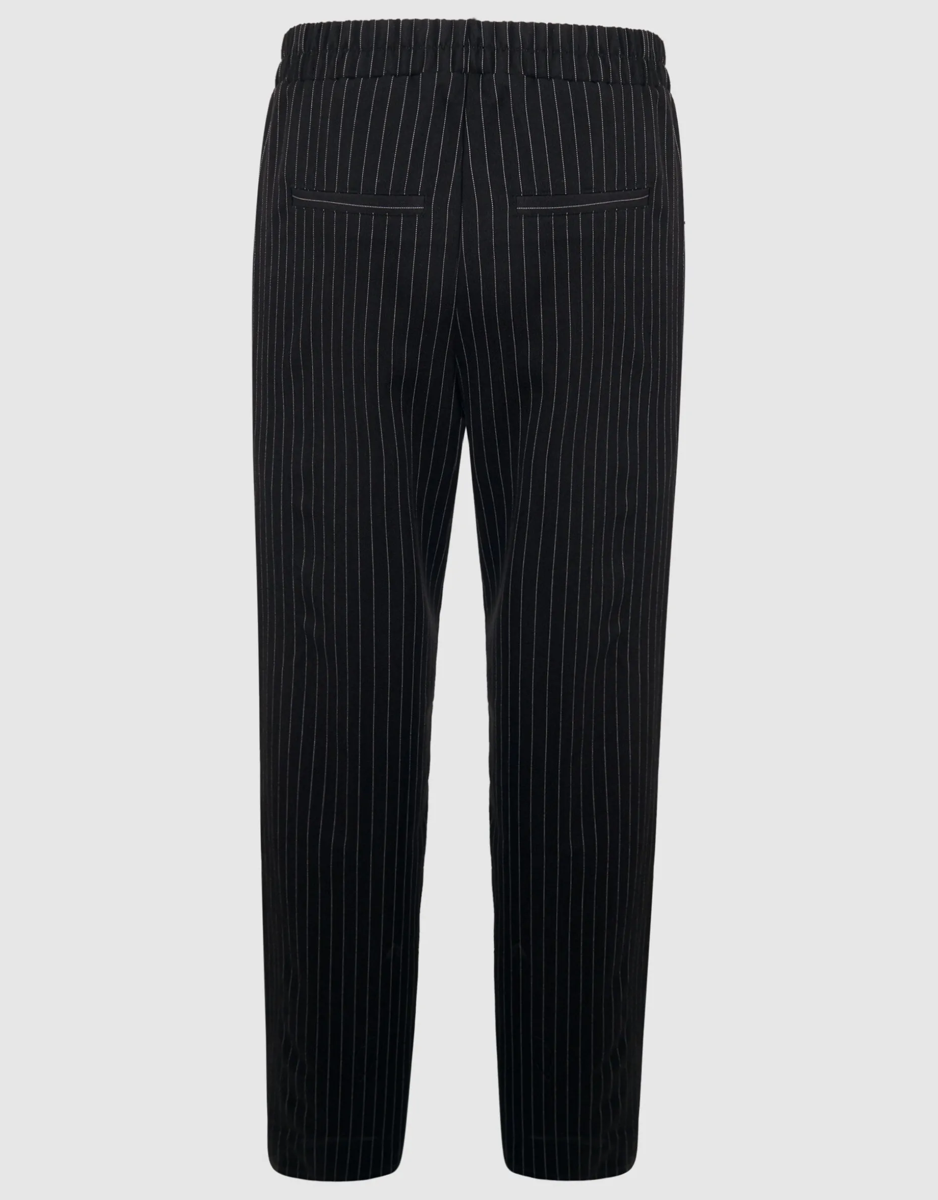 Pinstripe Wide Leg Broek Zwart