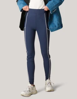 Piping Legging Donkerblauw