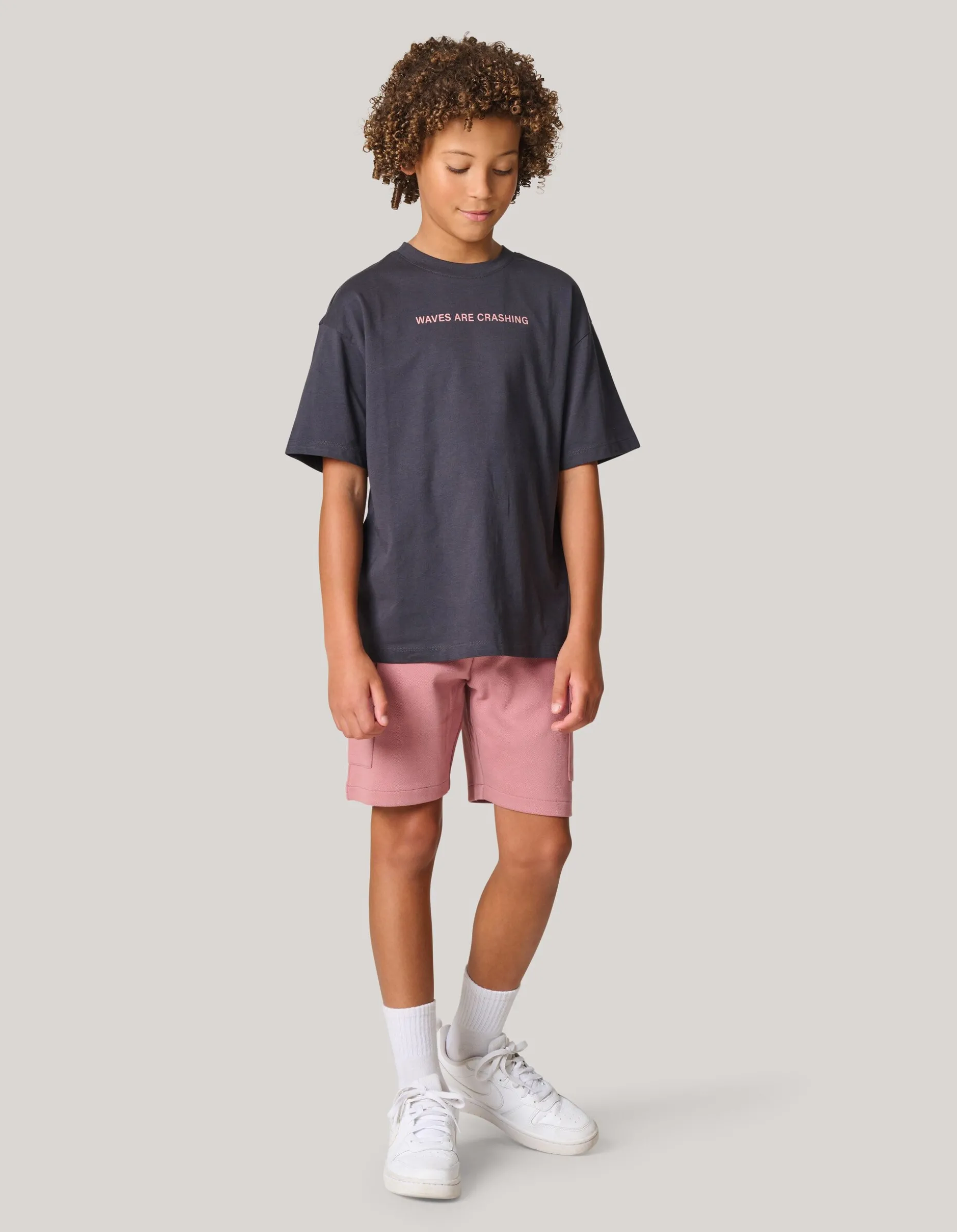Pique Cargo Short Donkerroze