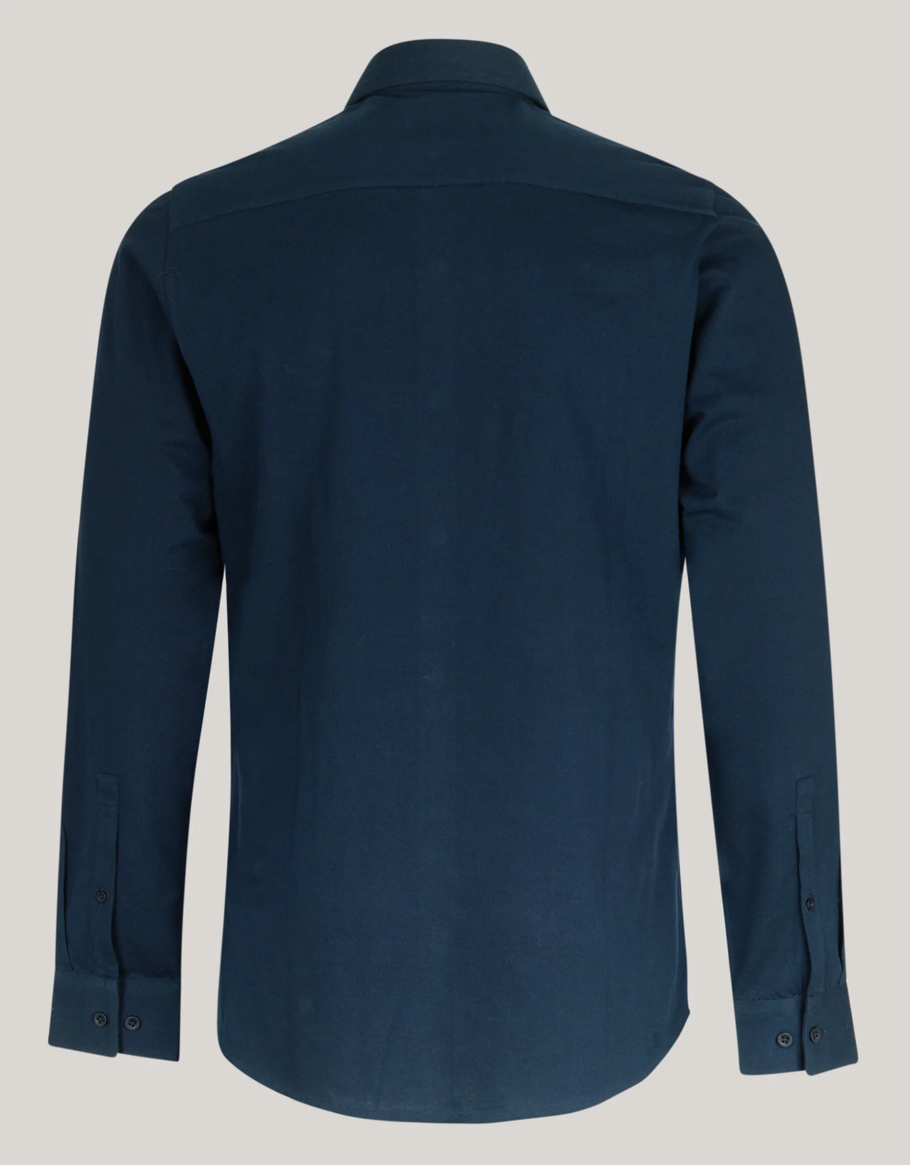 Pique Jersey Overhemd Donkerblauw