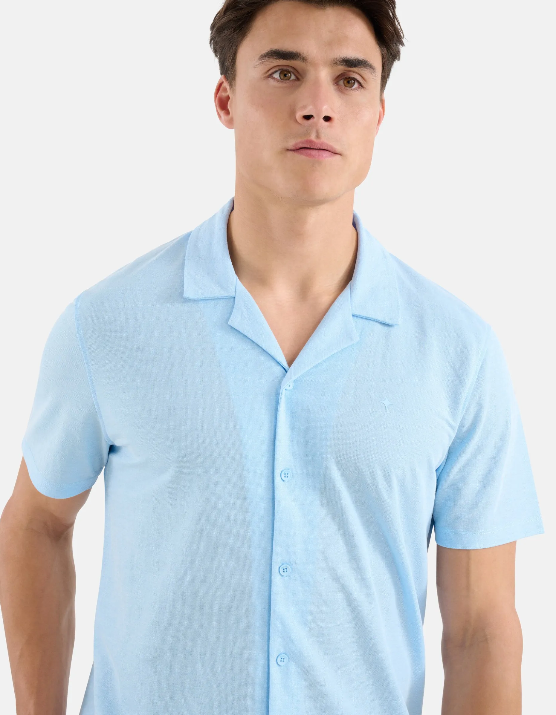 Pique Shirt Lichtblauw