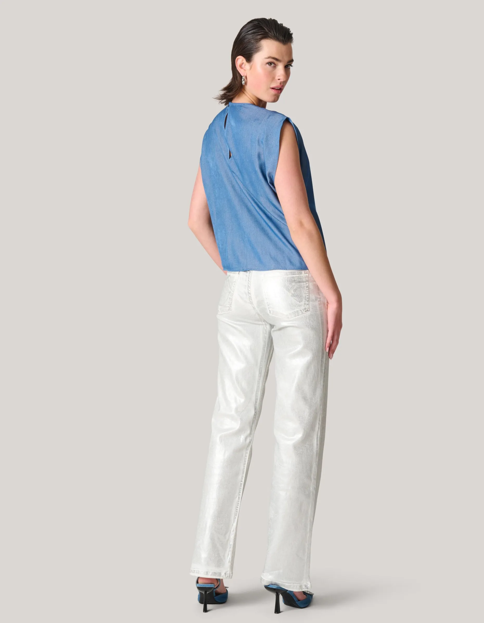 Pleat Top Blauw