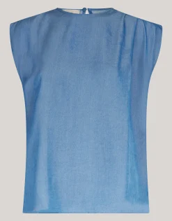 Pleat Top Blauw