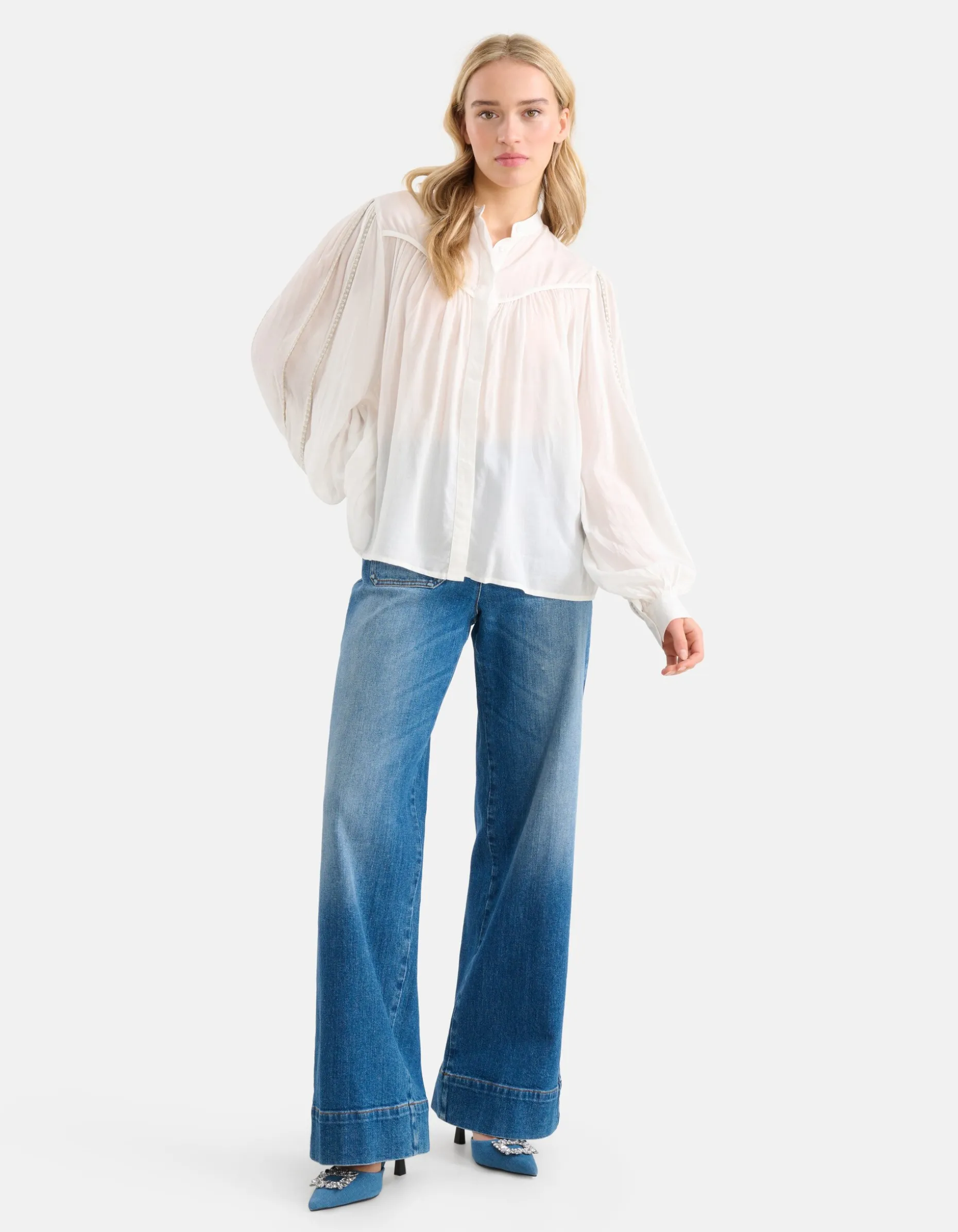 Pleated Blouse Gebroken Wit By Mieke