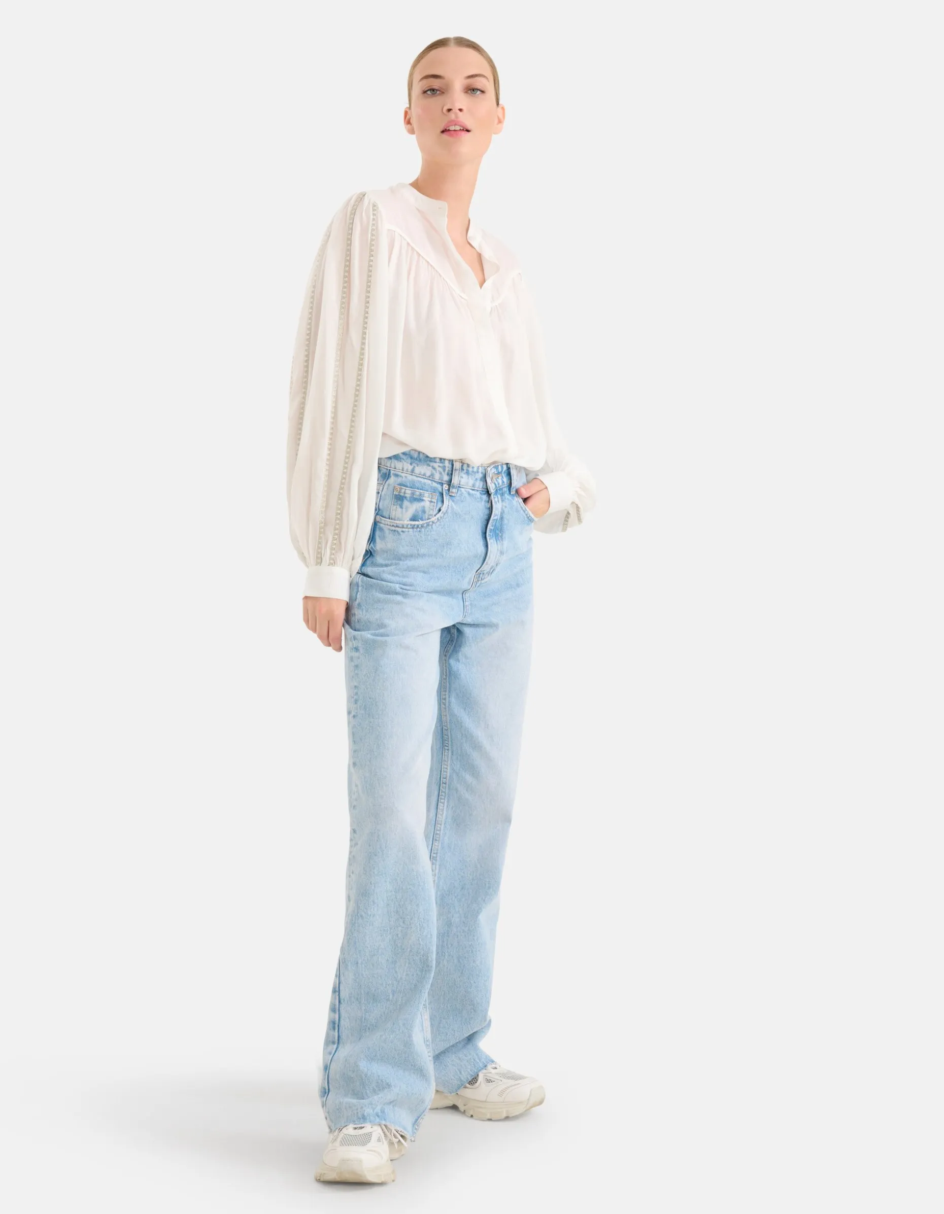 Pleated Blouse Gebroken Wit By Mieke