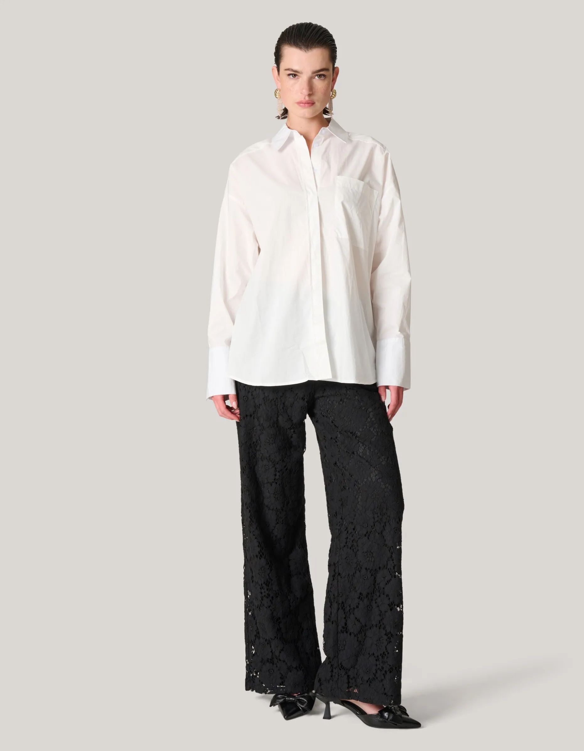 Poplin Blouse Wit