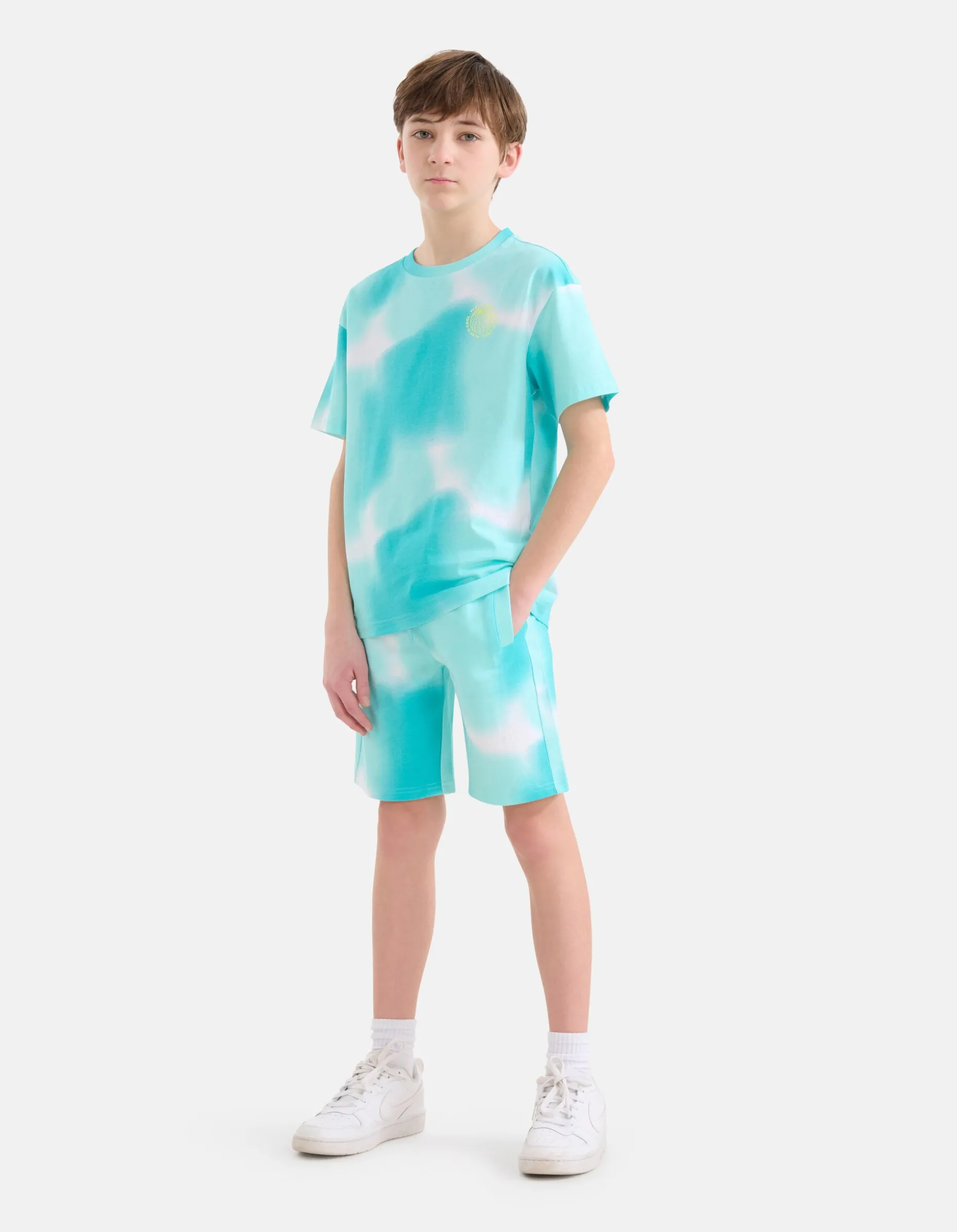 Print Short Blauw