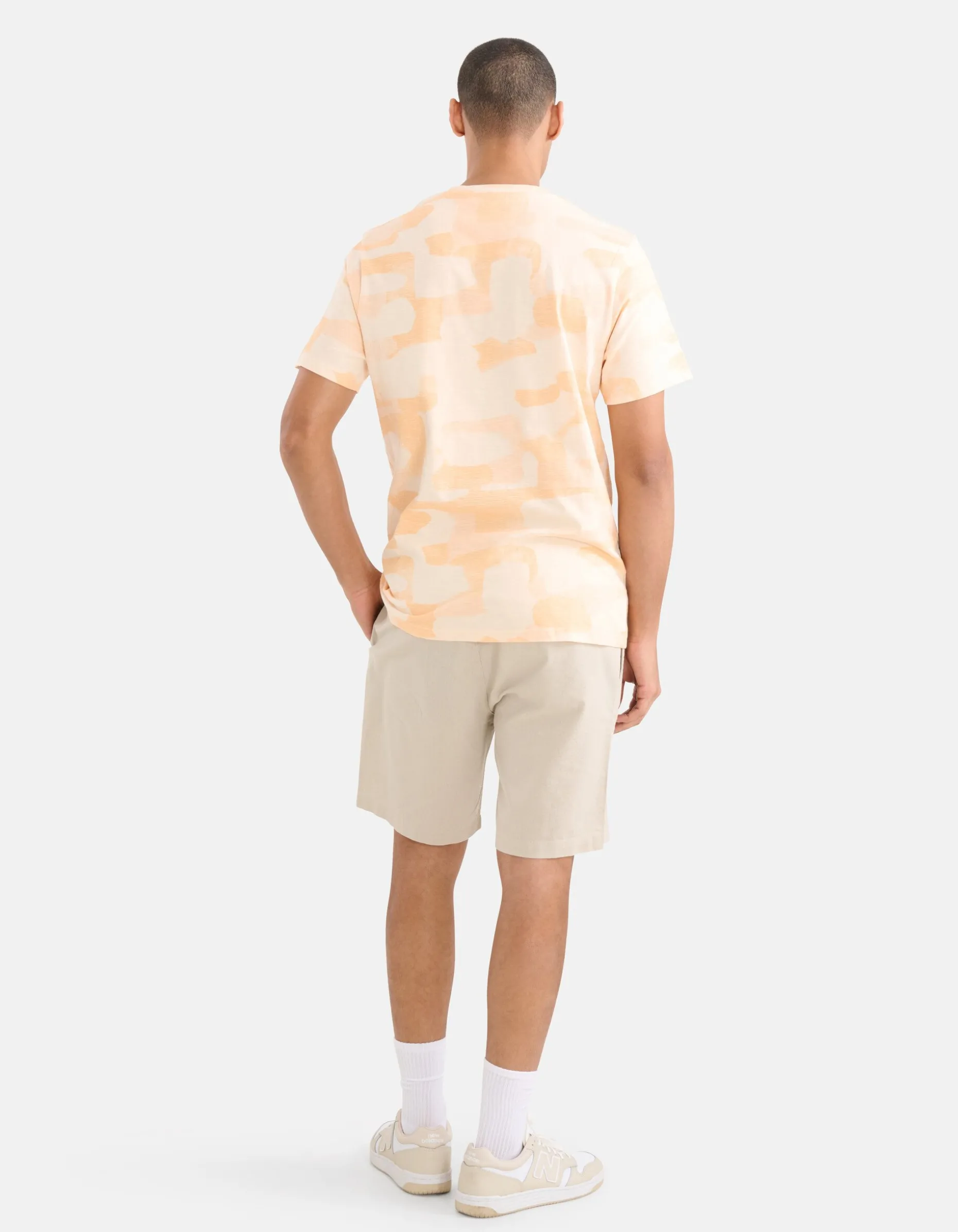 Printed Camo T-shirt Oranje