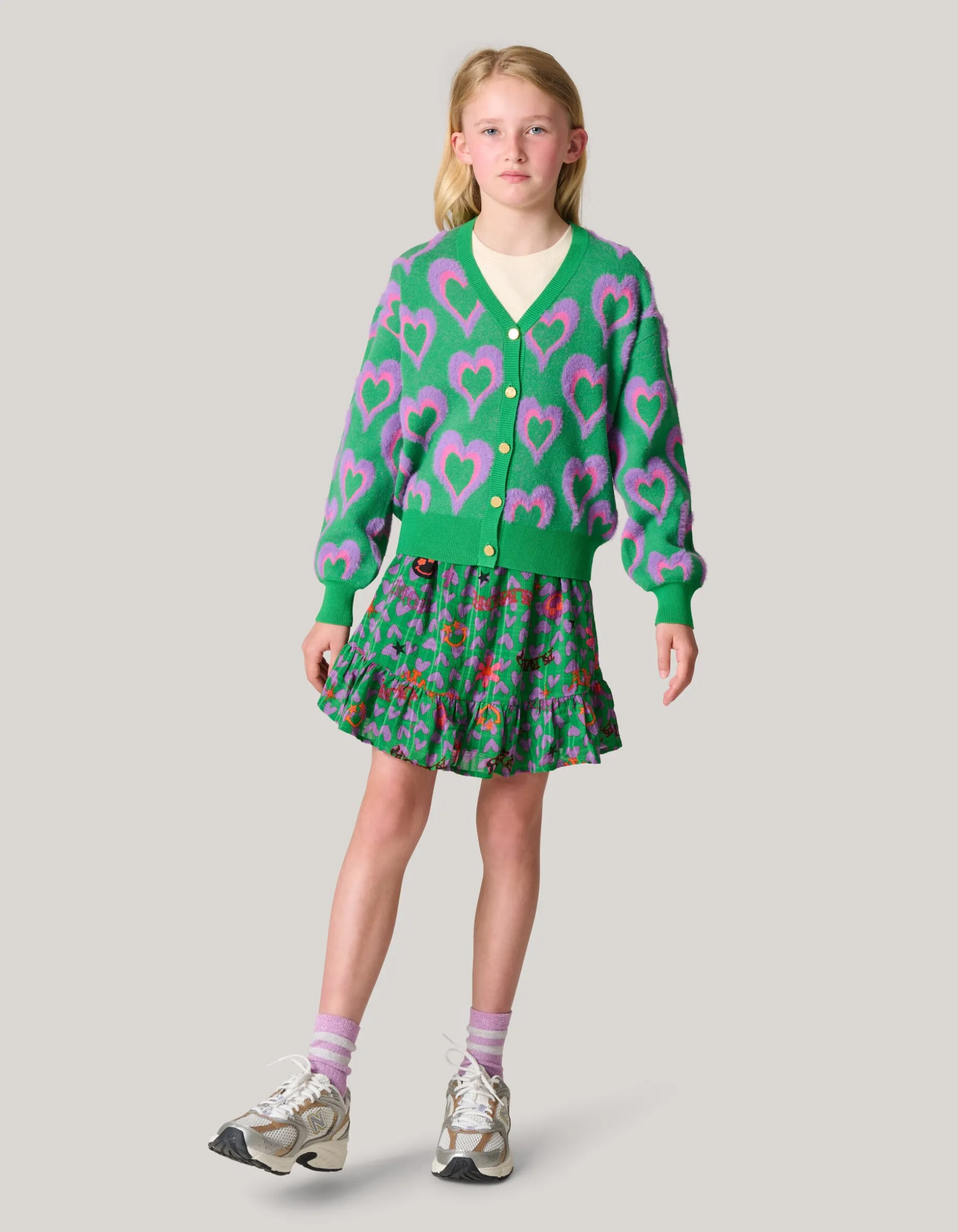Printed Cardigan Groen