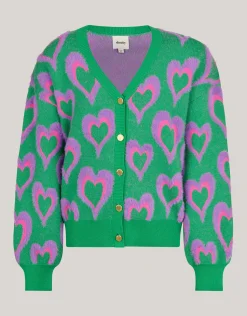 Printed Cardigan Groen