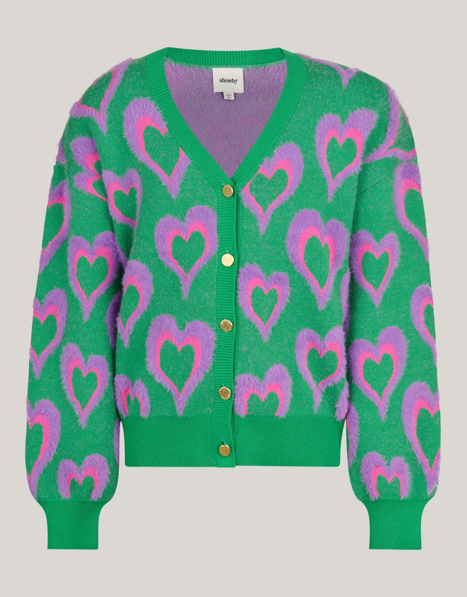 Printed Cardigan Groen