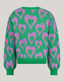 Printed Cardigan Groen