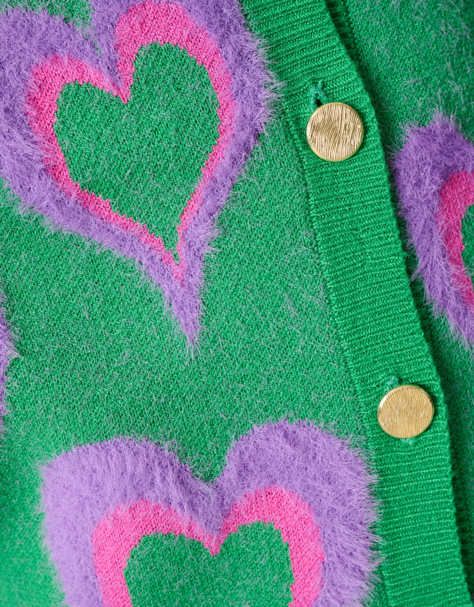 Printed Cardigan Groen