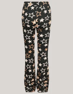 Printed Flared Legging Zwart
