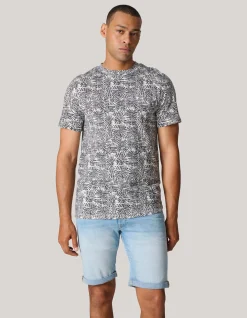 Printed Flower T-shirt Zwart