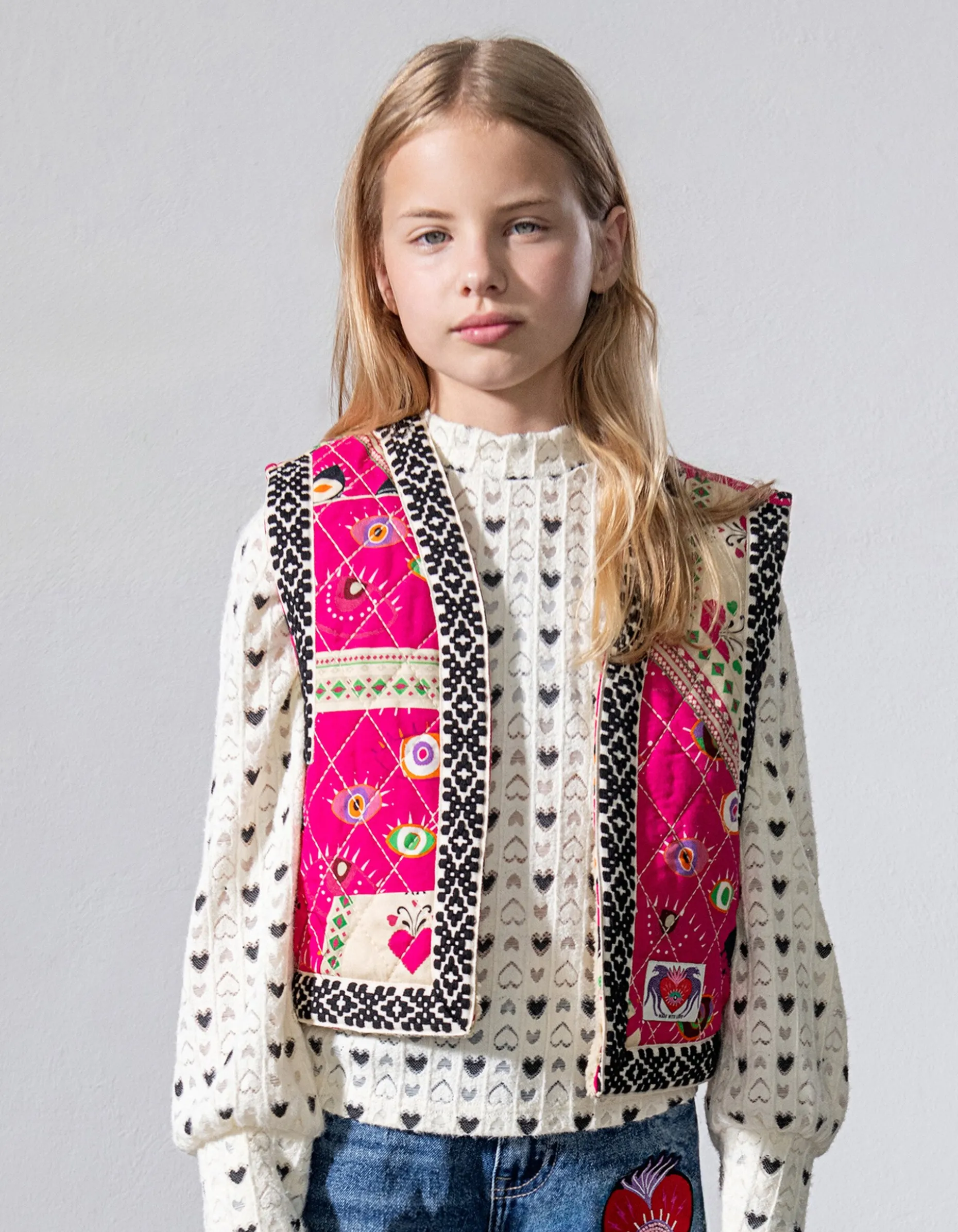 Printed Gilet Roze By Lizzy