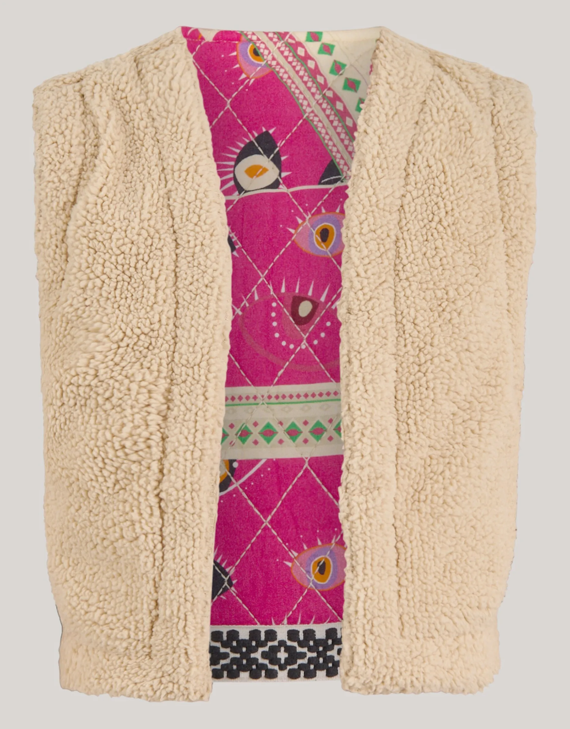Printed Gilet Roze By Lizzy