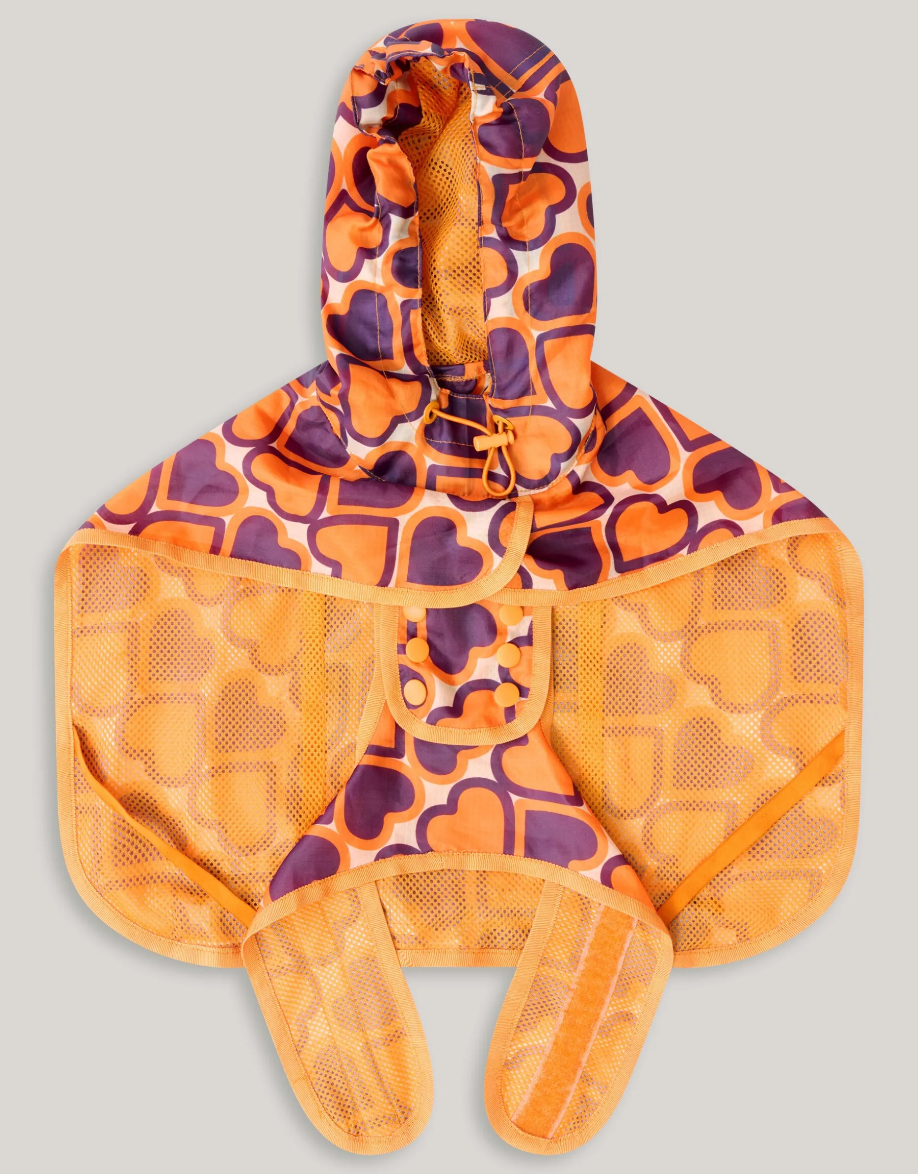 Printed Honden Regenjas Oranje By Furmey