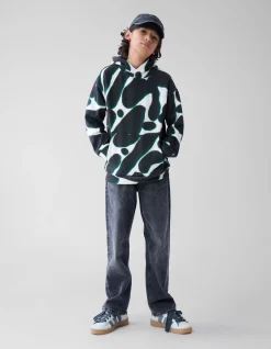 Printed Hoodie Zwart