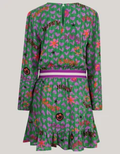 Printed Jurk Groen
