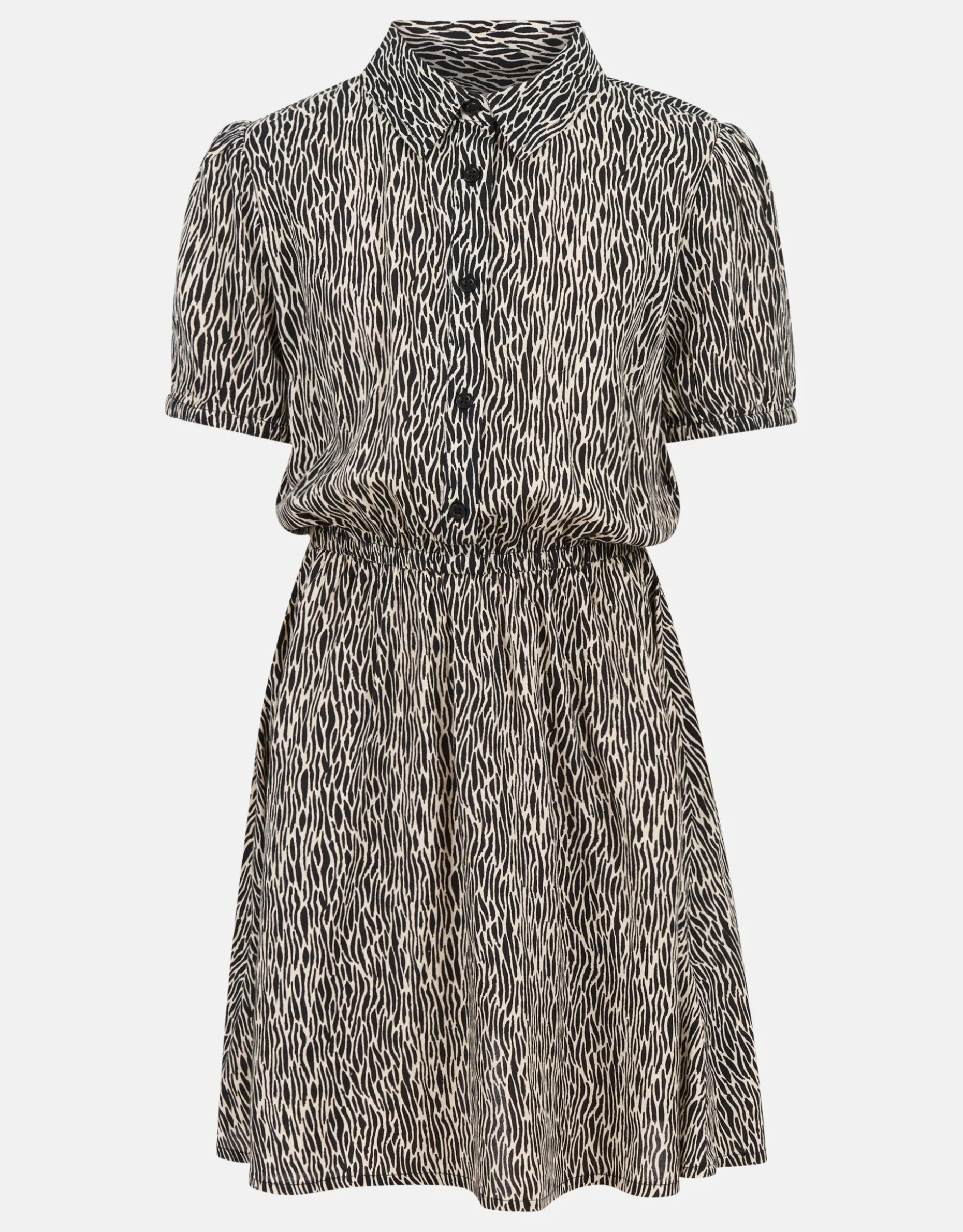 Printed Jurk Zwart/Wit
