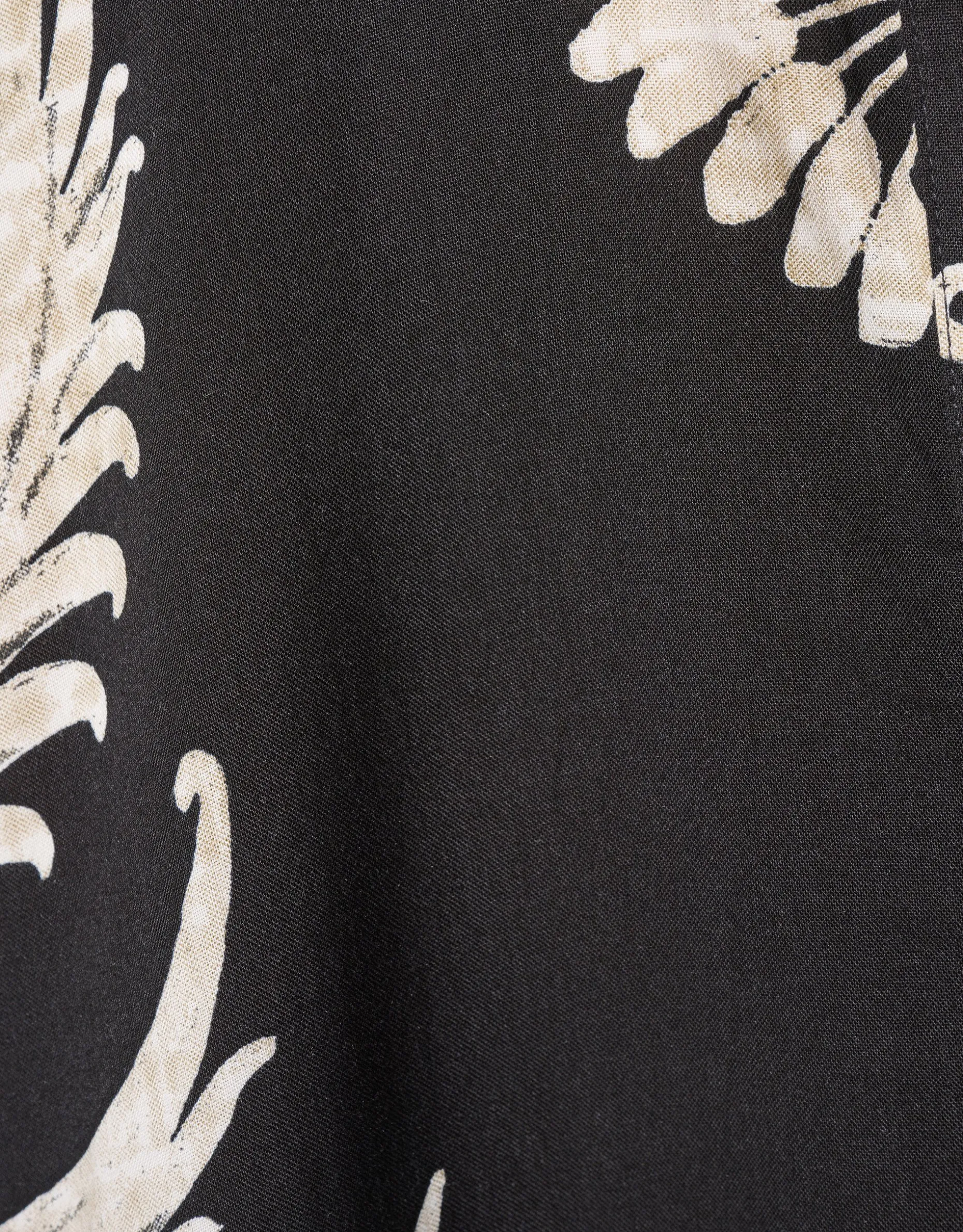 Printed Maxi Jurk Zwart/Wit