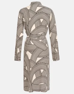 Printed Midi Jurk Gebroken Wit
