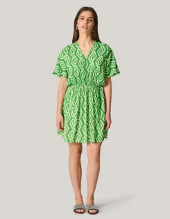 Printed Mini Jurk Groen
