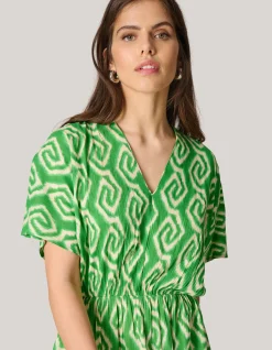 Printed Mini Jurk Groen