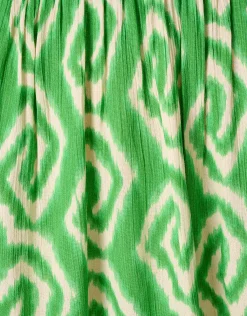 Printed Mini Jurk Groen