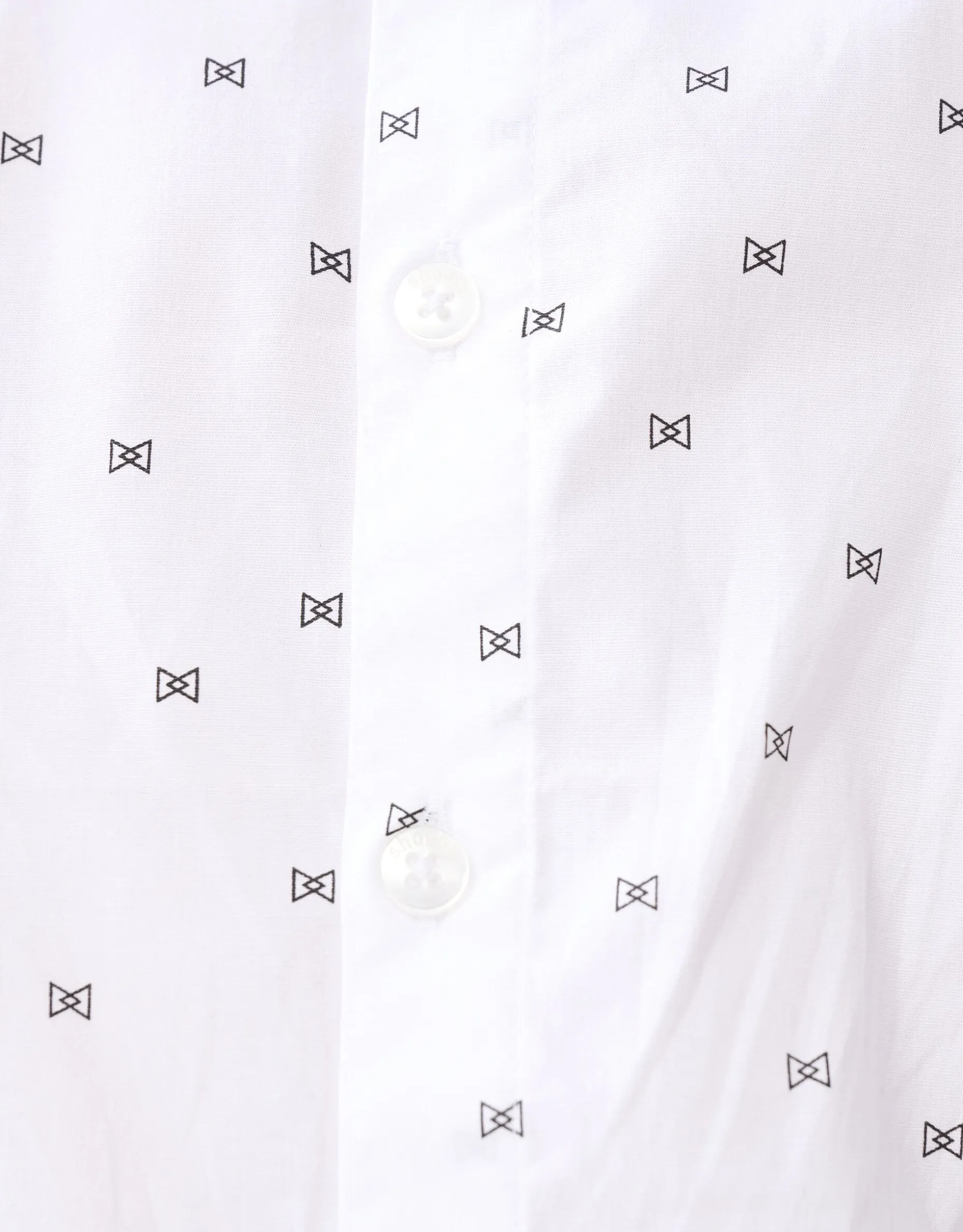 Printed Overhemd Wit