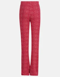 Printed Rib Flared Roze