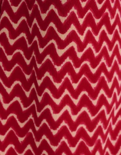 Printed Rib Flared Roze