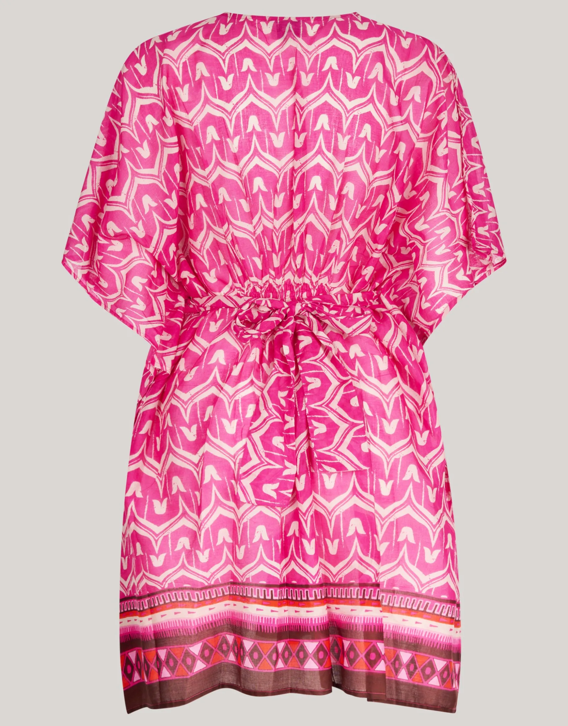 Printed Strand Kaftan Roze