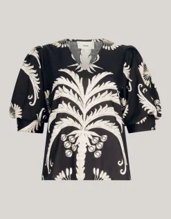 Printed Top Zwart
