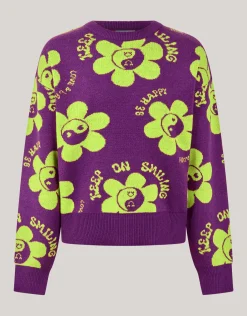 Printed Trui Paars