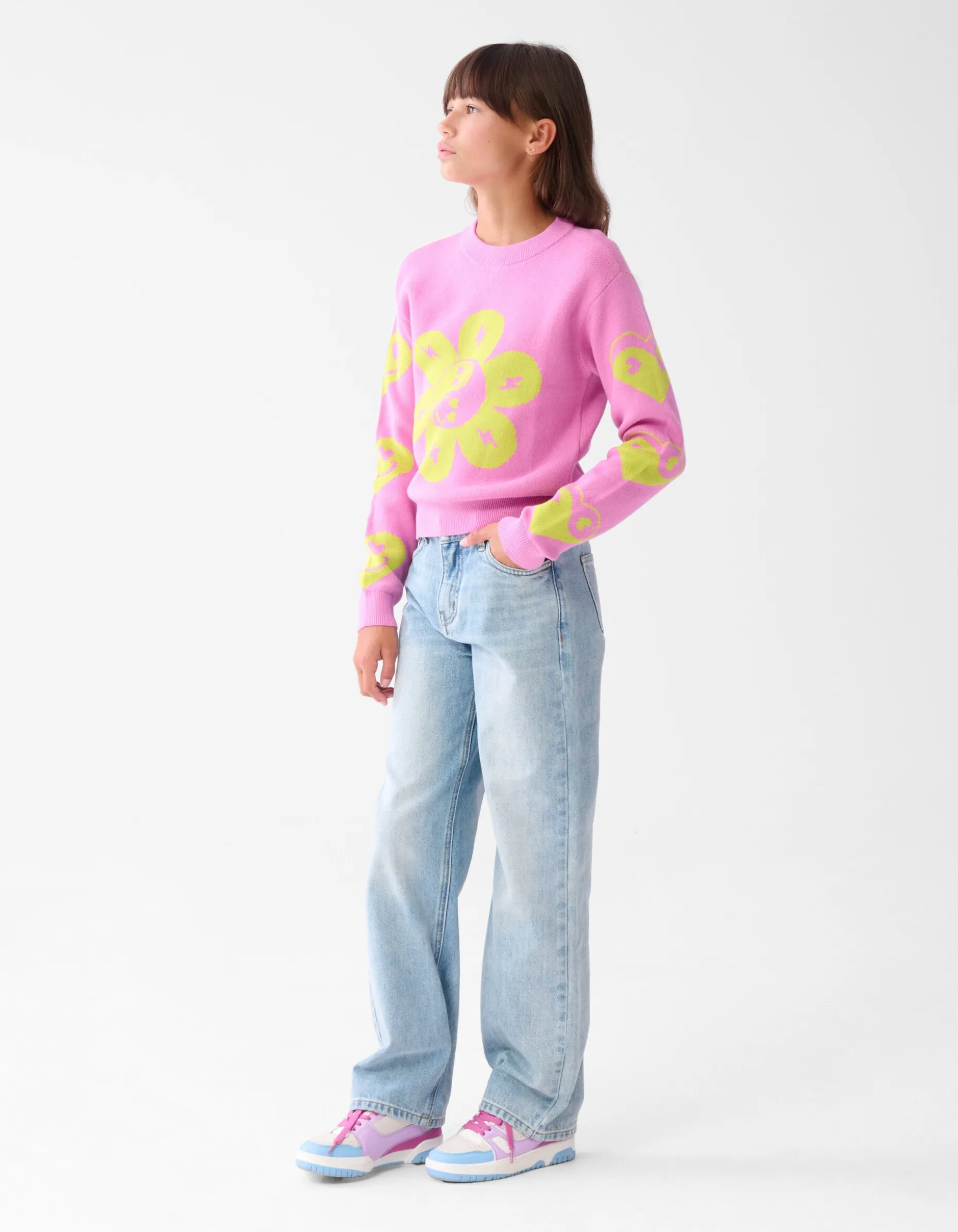 Printed Trui Roze