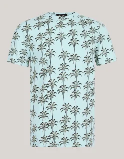 Printed T-shirt Lichtblauw
