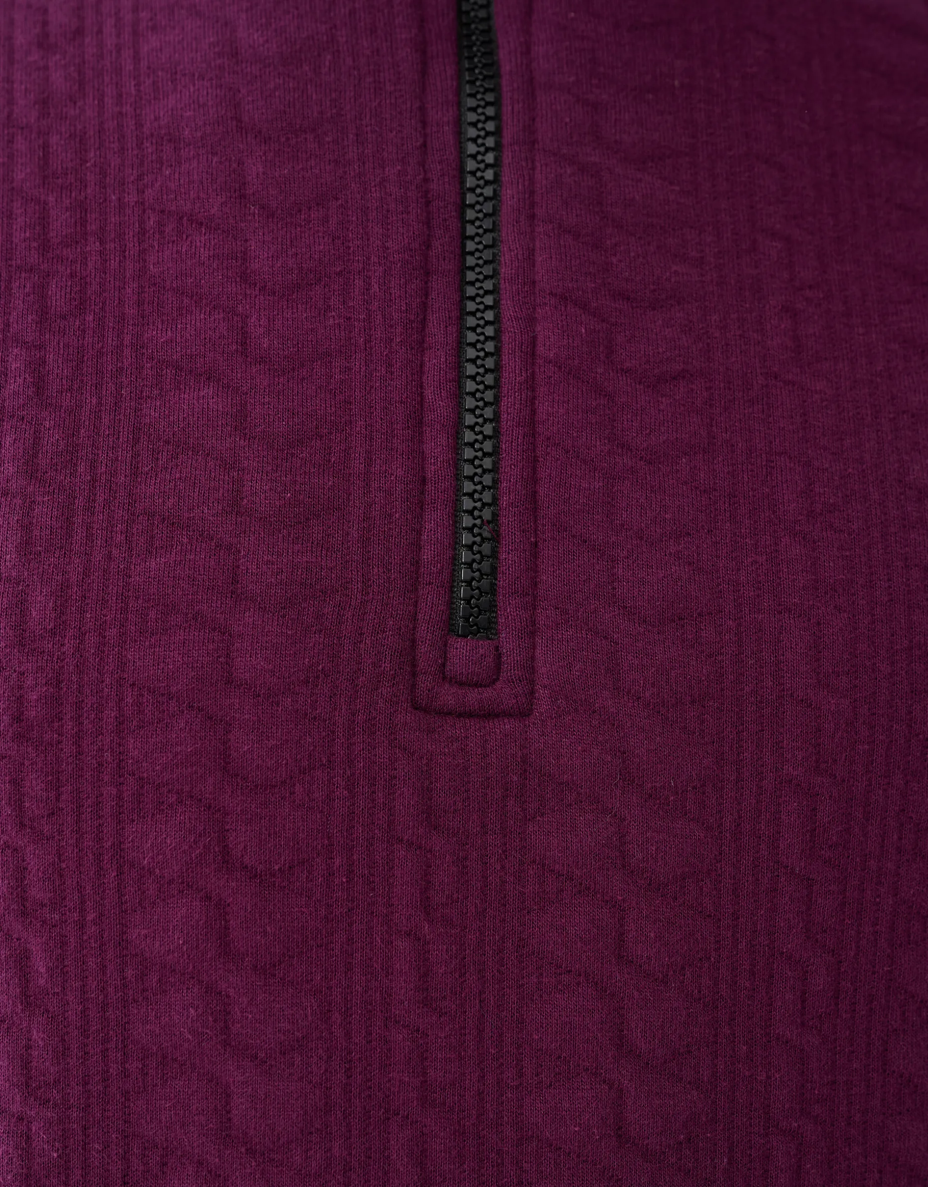 Quilted Zipper Sweater Donkerrood