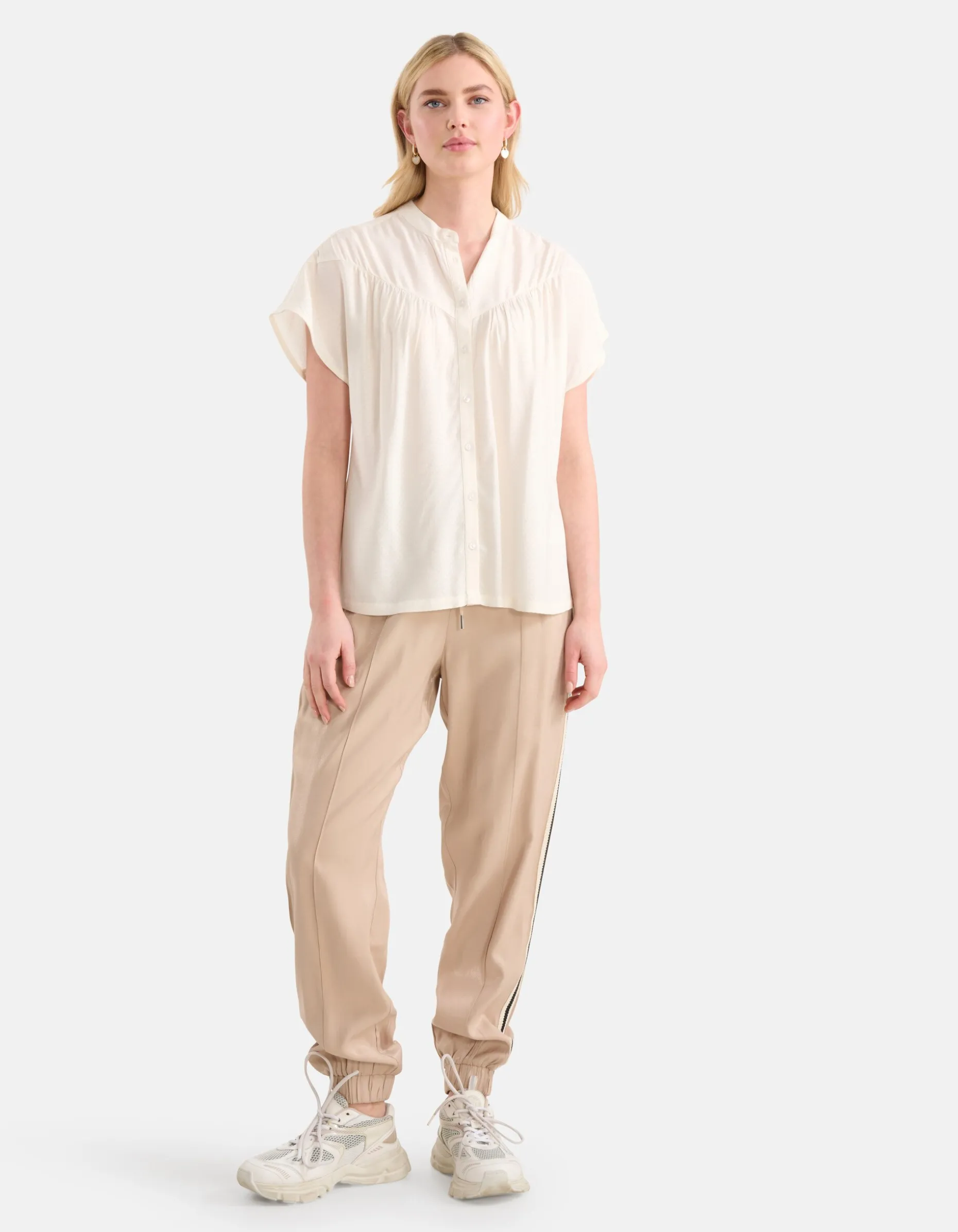 Relaxed Fit Top Gebroken Wit