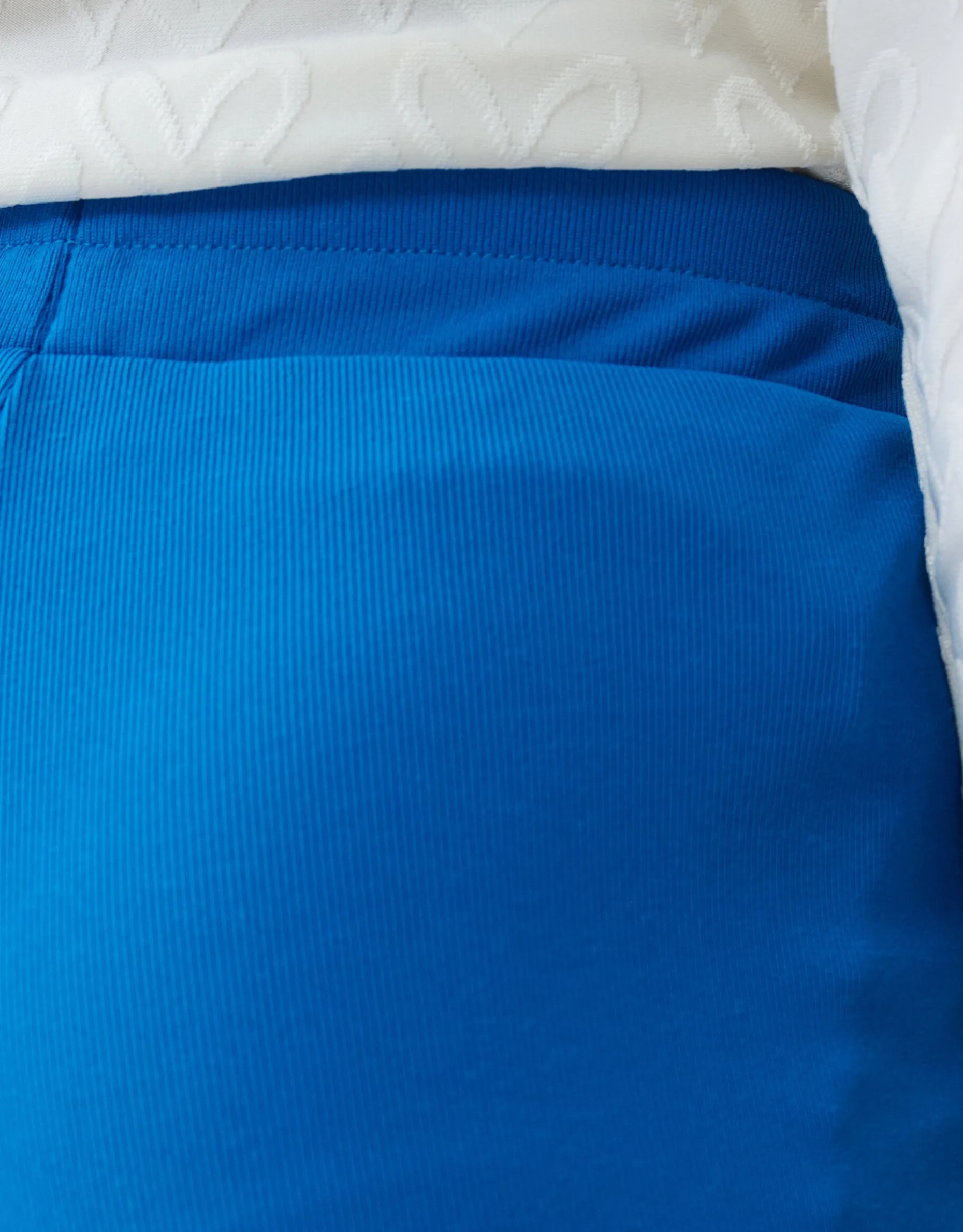 Rib Flared Legging Blauw