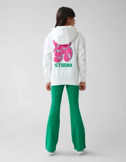 Rib Flared Legging Groen