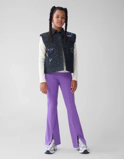 Rib Flared Legging Paars