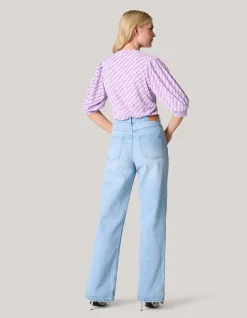 Rib Jersey Top Licht Paars