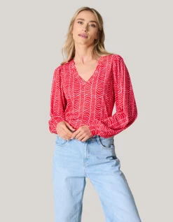 Rib Jersey Top Rood