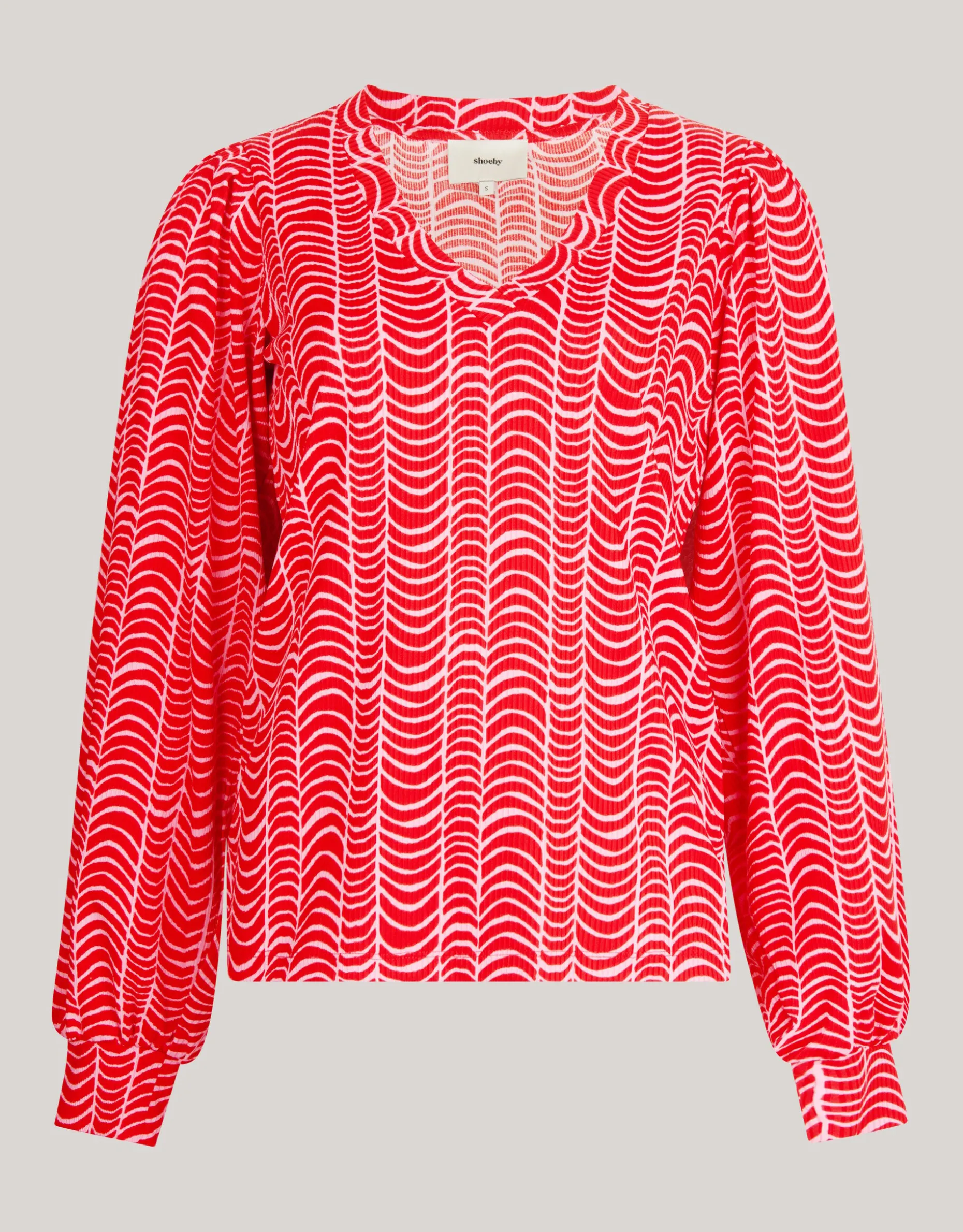 Rib Jersey Top Rood
