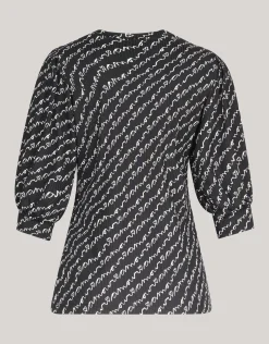 Rib Jersey Top Zwart